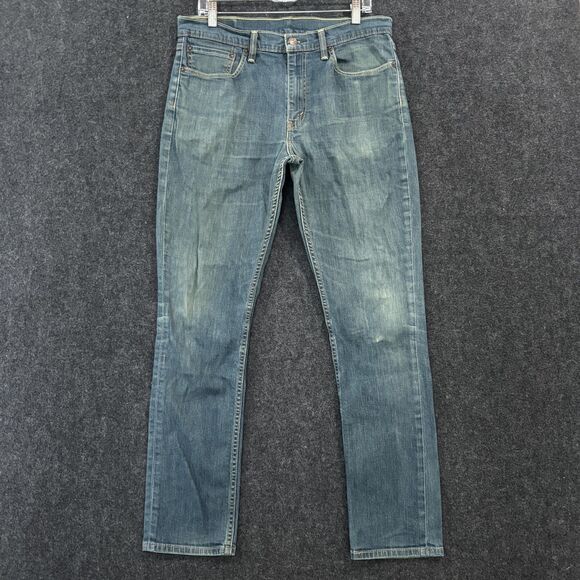Levis 511 Jeans Men's 36x34 Blue Slim Fit Stretch Denim Tapered Leg - Picture 1 of 13
